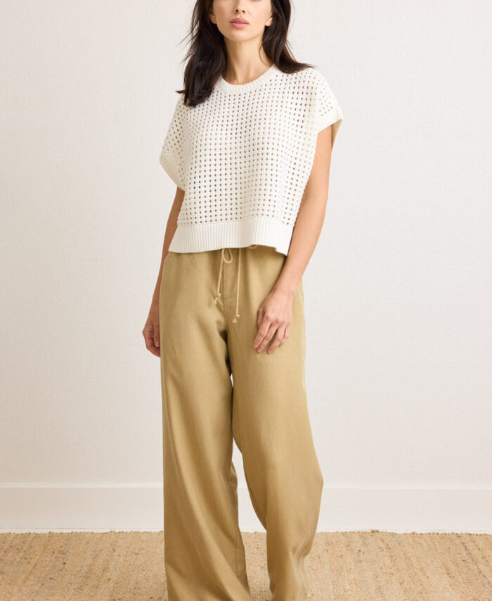 Harlowe Knit Crochet Pullover